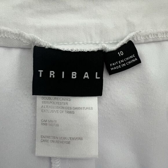 Tribal Skort Womens 10 White Pullon Performance Stretch Sporty Athleisure Classy - Picture 3 of 7